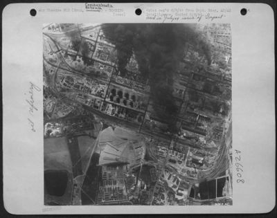 Bombing of Synthetic Oil Plant at Brux, Bohemia, Czechoslovakia.