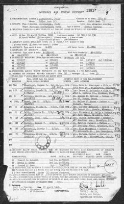 Missing Air Crew Report 13817, page 2: B-17 44-6861, 1945-04-20