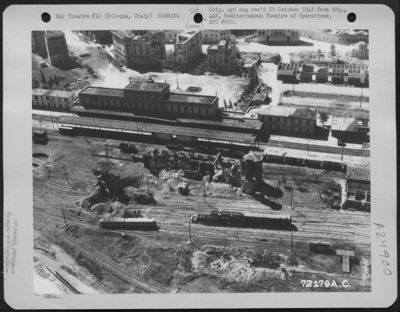 Aerial View Of Bologna, Italy, After The Fall Of The City, Showing The Accurate Bombing By 12Th & 15Th Air Force Planes. None Of The City'S Cultural Shrines Were Hit. 6 August 1944.