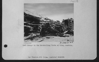 Bomb Damage In The Marshalling Yards At Linz, Austria.