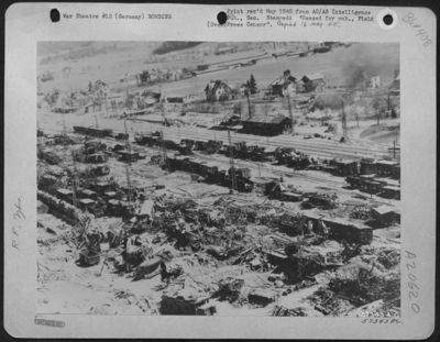 Heavies Of The 15Th AF Hit The Innsbruck-Rosenheim- Rattenberg Rail Lines In Germany On 20 April 1945 With These Results. The Line Is One Of The Few Still Left To The Germans In The South. In The Final Stages Of The Last Blow Against The Enemy Supply Li