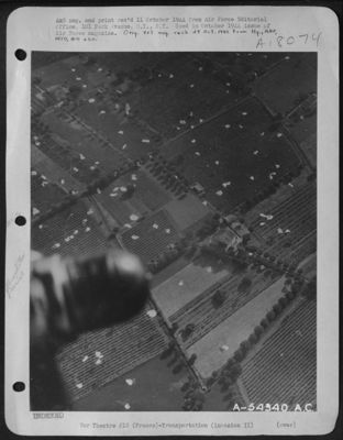 Countryside between Toulon and Cannes is speckled with parachutes that brought in men, supplies and equipment.