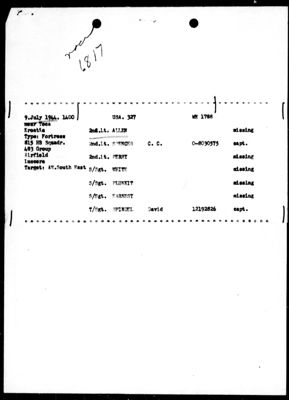 Missing Air Crew Report 6817, page 2: B-17 42-107166, 1944-07-09