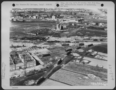 Aerial View Of Bologna, Italy, After The Fall Of The City, Showing The Accurate Bombing By 12Th & 15Th Air Force Planes. None Of The City'S Cultural Shrines Were Hit. 6 August 1944.