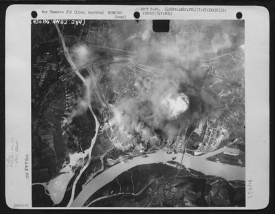Heavy Smoke Pours From The Herman Goering Steel Works In Linz, Austria, Following A Successful Bombing Raid By Planes Of The 456th Bomb Group, 747th Bomb Squadron On 25 July 1944.