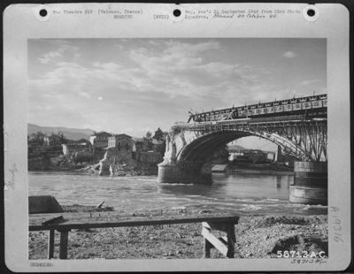 A Bridge Destroyed By Allied Bombing At Valence, France. 14 September 1944.