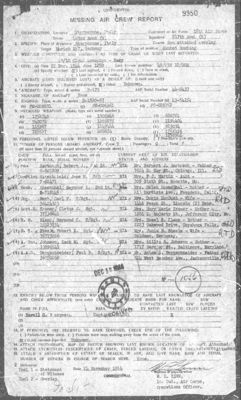 Missing Air Crew Report 9950, page 1: B-17 44-6433, 1944-11-22