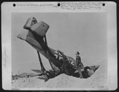 Me-262 Jet Was Abandoned At Salzburg, Austria, By Back-Pedaling Nazis.
