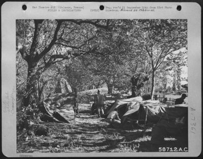 Photo Lab And Sleeping Quarters Of The 23Rd Photo Squadron At Valence, France. 6 September 1944.