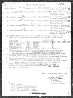 Missing Air Crew Report 7099, page 2: B-17 44-6177