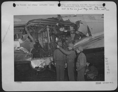 Italy - This Boeing B-17 "Flying Fortress" Of The 15Th Air Force Staggered Some 600 Miles Back To Its Home Base After Absorbing A Direct Flak Hit Over Vienna, Austria, 7 October 1944, Which Blew Out Walls Of The Radio Waist Compartments. Trapped In The Lo