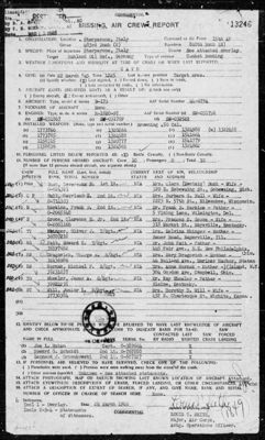 Missing Air Crew Report 13246, page 2: B-17 44-6794 My Rose