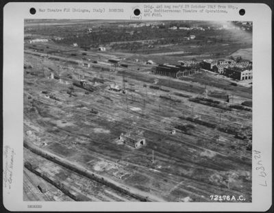 Aerial View Of Bologna, Italy, After The Fall Of The City, Showing The Accurate Bombing By 12Th & 15Th Air Force Planes. None Of The City'S Cultural Shrines Were Hit. 6 August 1944.